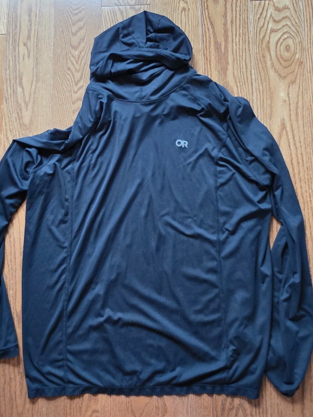 XXL Outdoor Research black Echo long sleeve shirt with hood